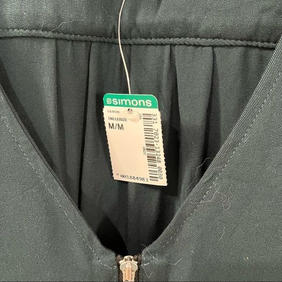 Twik emerald green short sleeve zipper front dress size medium - Picture 5 of 11